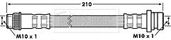 Borg & Beck - BRAKE HOSE - BBH7176 - Fits: Ren Grand Scenic,Megane,Scenic