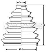 First Line - CV JOINT BOOT KIT - FCB6181 - Fits: VAG A5