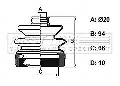 First Line - CV JOINT BOOT KIT - FCB6321 - Fits: Hyundai I30
