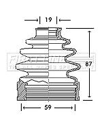 First Line - CV JOINT BOOT KIT - FCB2743 - Fits: Mazda - Inner