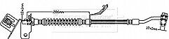 Borg & Beck - BRAKE HOSE - BBH8031 - Fits: Hyun i20(GB,PB,PBT)1.1.1.2,1.4