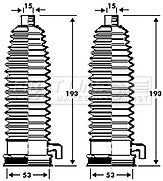 First Line - STEERING GAITER KIT - FSG3298 - Fits: Ford Focus II
