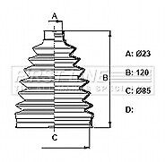 First Line - CV JOINT BOOT KIT - FCB6148 - Fits: Opel Corsa D