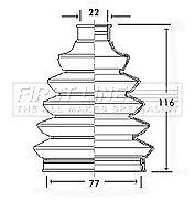 First Line - CV JOINT BOOT KIT - FCB2346 - Fits: Toyota,Nissan,Honda,Chrysler