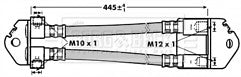 Borg & Beck - BRAKE HOSE - BBH7000 - Fits: Ford Transit c/cab