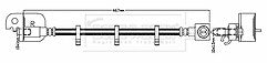 Borg & Beck - BRAKE HOSE - BBH8831 - Fits: S Type (X200) 2002-2008