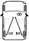 First Line - BRAKE CABLE REAR LH - FKB3846 - Fits: Santa Fe III Automatic 12-