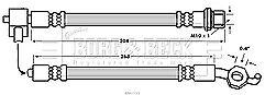 Borg & Beck - BRAKE HOSE - BBH7733 - Fits: Toyota Yaris + Discs 01-05