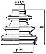 First Line - CV JOINT BOOT KIT - FCB6346 - Fits: Smart Fortwo 451