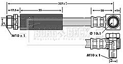 Borg & Beck - BRAKE HOSE - BBH6737 - Fits: Ford Mondeo II Est(BNP)