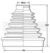First Line - CV JOINT BOOT KIT - FCB6220 - Fits: Vauxhall Insignia