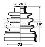 First Line - CV JOINT BOOT KIT - FCB2865 - Fits: Toyota Avensis, Corolla Verso