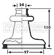 First Line - CV JOINT BOOT KIT - FCB6223 - Fits: Ford Fiesta V
