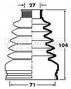 First Line - CV JOINT BOOT KIT - FCB2878 - Fits: Audi, Seat, Skoda, VW