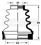 First Line - CV JOINT BOOT KIT - FCB2806 - Fits: Citr C2, C3, Peug 206-inner