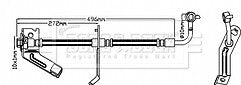 Borg & Beck - BRAKE HOSE - BBH8293 - Fits: Kia Optima 08/10-
