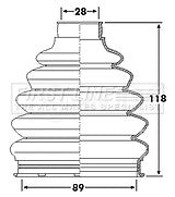 First Line - CV JOINT BOOT KIT - FCB6229 - Fits: Ford Mondeo III