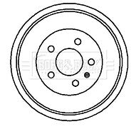 Borg & Beck - REAR BRAKE DRUM - BBR7045 - Fits: Skoda Octavia 96-