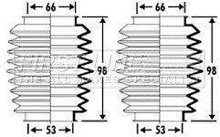 First Line - STEERING GAITER KIT - FSG3265 - Fits: Alfa Romeo 145, 146