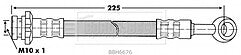 Borg & Beck - BRAKE HOSE - BBH6676 - Fits: Nissan Micra II (K11)