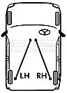 First Line - BRAKE CABLE LH & RH - FKB3754 - Fits: Smart FORTWO 14-