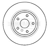 Borg & Beck - BRAKE DISC SINGLE - BBD5915S - Fits: BMW 745,760 E65/66 03-