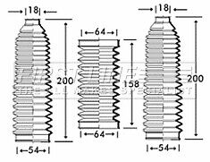 First Line - STEERING GAITER KIT - FSG3221 - Fits: Audi A4, A6 6cyl