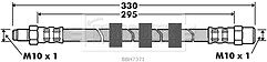 Borg & Beck - BRAKE HOSE - BBH7371 - Fits: Volvo 760,780,960,S90,V90
