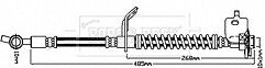 Borg & Beck - BRAKE HOSE - BBH8517 - Fits: HYUNDAI i30 12/11-