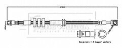 Borg & Beck - BRAKE HOSE - BBH8864 - Fits: A/B/CLA/GLS Class 2015-