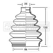 First Line - CV JOINT BOOT KIT - FCB2302R - Fits: Seat, Volkswagen - Outer