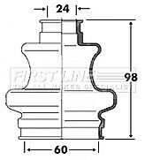 First Line - CV JOINT BOOT KIT - FCB6094 - Fits: Mercedes C class, CLK, E class