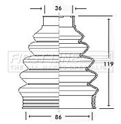 First Line - CV JOINT BOOT KIT - FCB2280 - Fits: Citroen - Outer