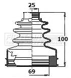 First Line - CV JOINT BOOT KIT - FCB6129 - Fits: Ford Focus II 1.6TDCI