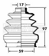 First Line - CV JOINT BOOT KIT - FCB2894 - Fits: Fiat Panda II